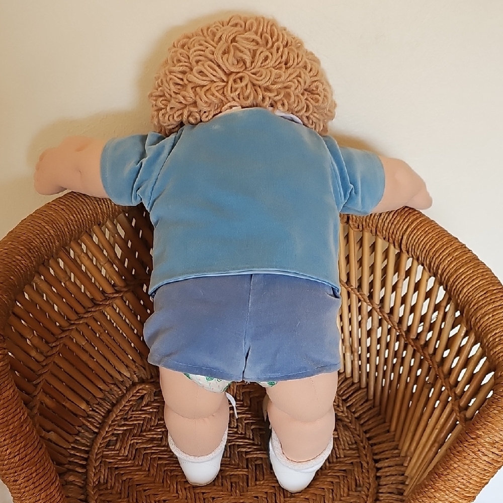 Vintage Cabbage Patch Kid Doll Blonde Blue Clothes Appalachian Coleco 1978-1982 - Picture 7 of 16